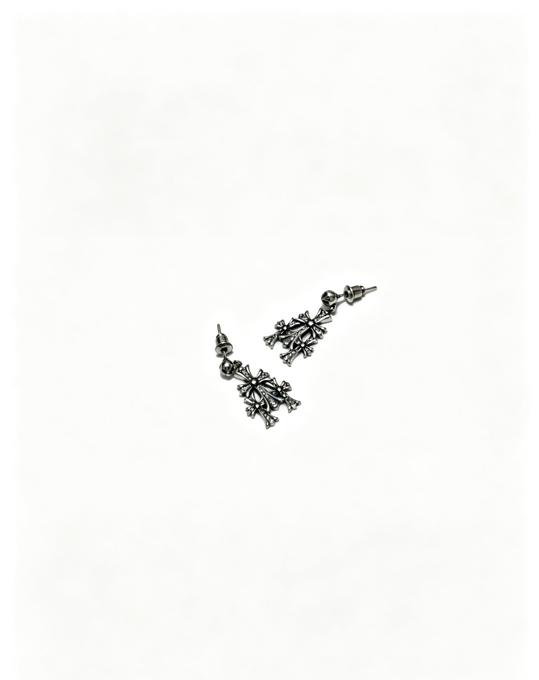 Cross Statement Earrings in Metal-Tone – Design 07 styled product view