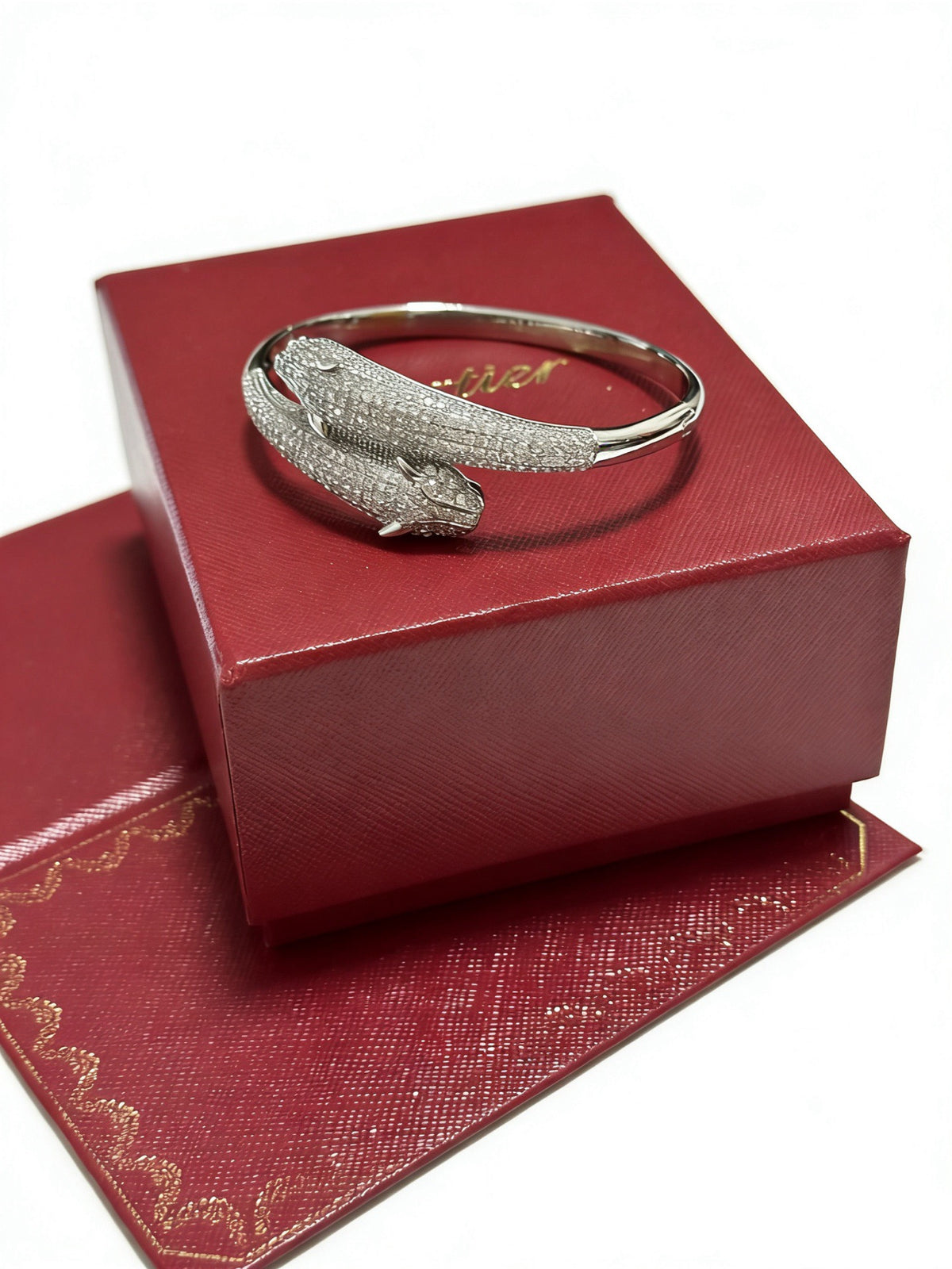 Sculptural Statement Bracelet in Gold-Tone – Design 44 side detail