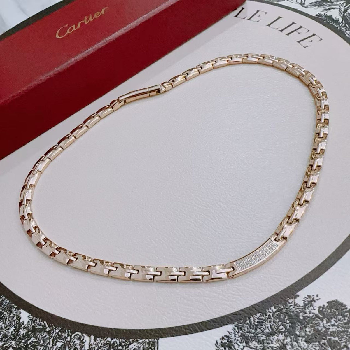 Sculptural Pendant Necklace in Gold-Tone – Design 02 styled view