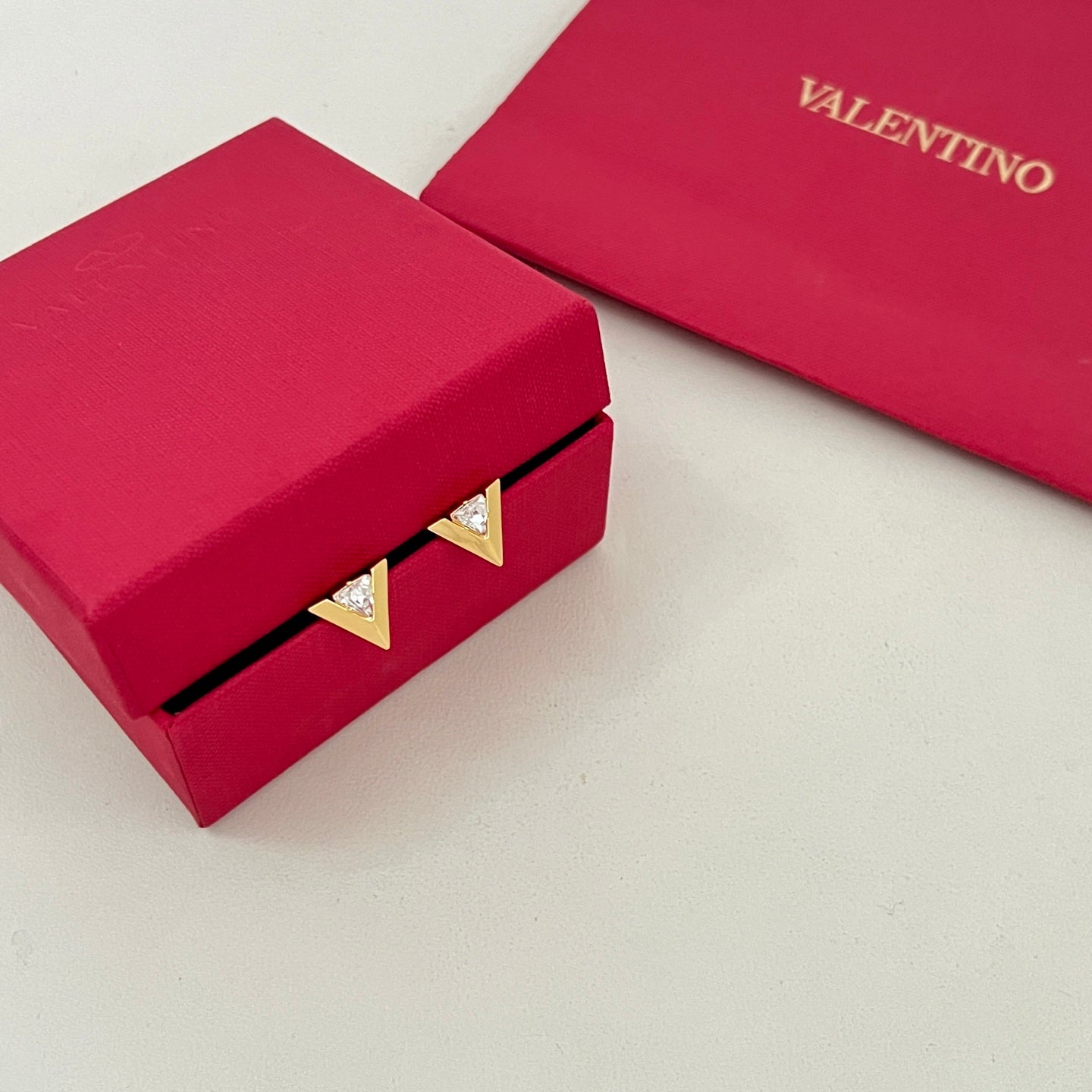 Signature Emblem Stud Earrings in Polished Metal-Tone – Design 01 main product view