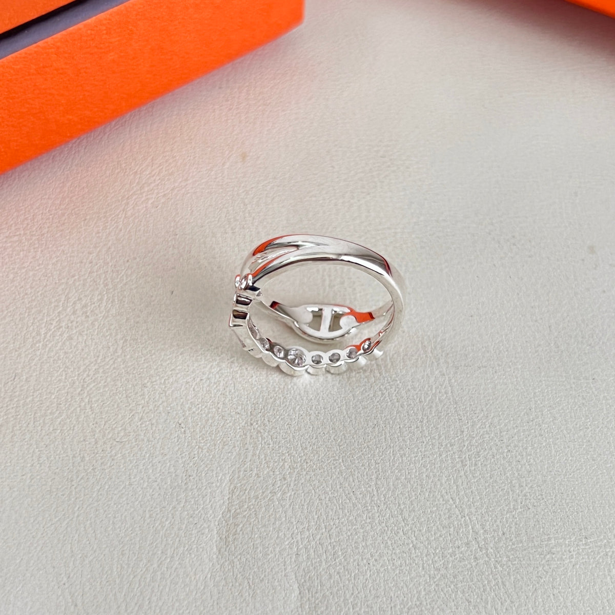 Martin Graham ring in polished metal-tone – front product view