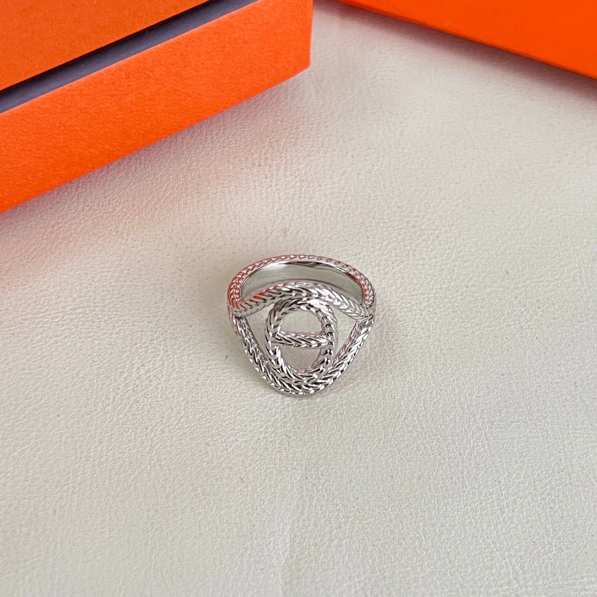 Toggle Statement Ring in Polished Metal-Tone – Toggle Detail – Design 002 close-up detail