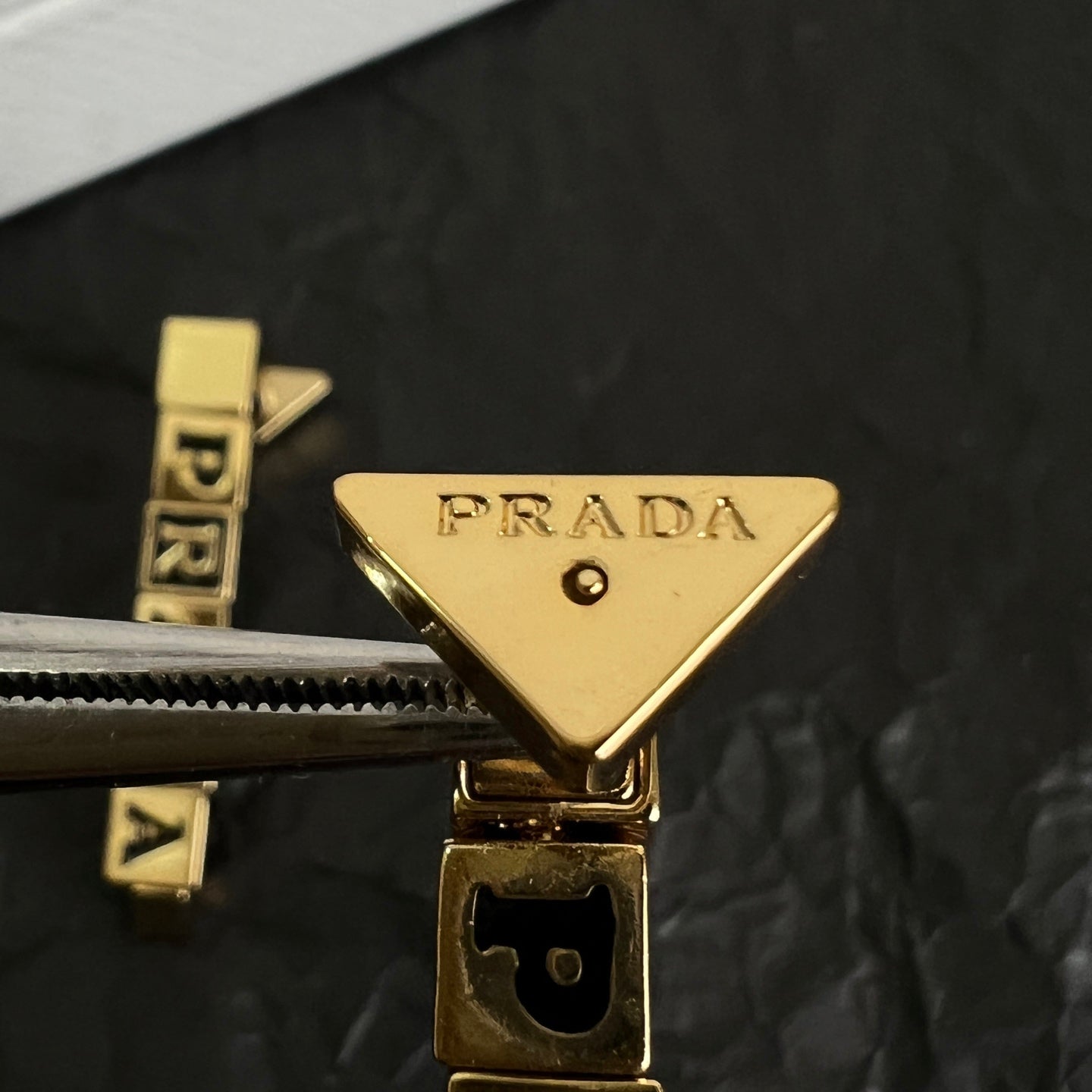 Triangle Stud Earrings in Polished Metal-Tone – Triangle Detail styled detail