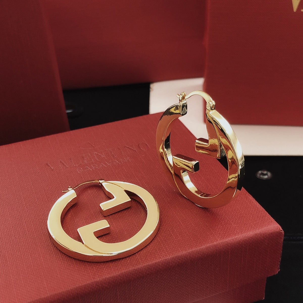 Geometric Emblem Jewelry Accessory in Gold-Tone – Design 002 front product view