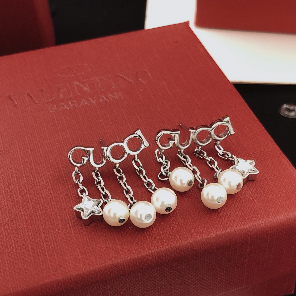 Star Stud Earrings in Gold-Tone styled product view