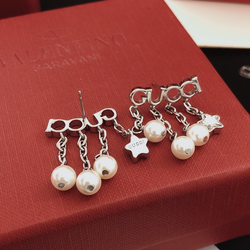Star Stud Earrings in Gold-Tone close-up detail