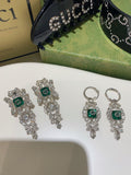 Floral Statement Earrings in Polished Metal-Tone – Design 001 main product view