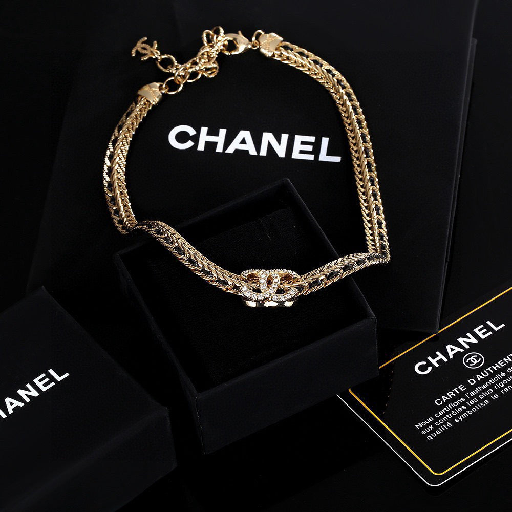 Signature Emblem Pendant Necklace in Gold-Tone – Design 014 styled product view