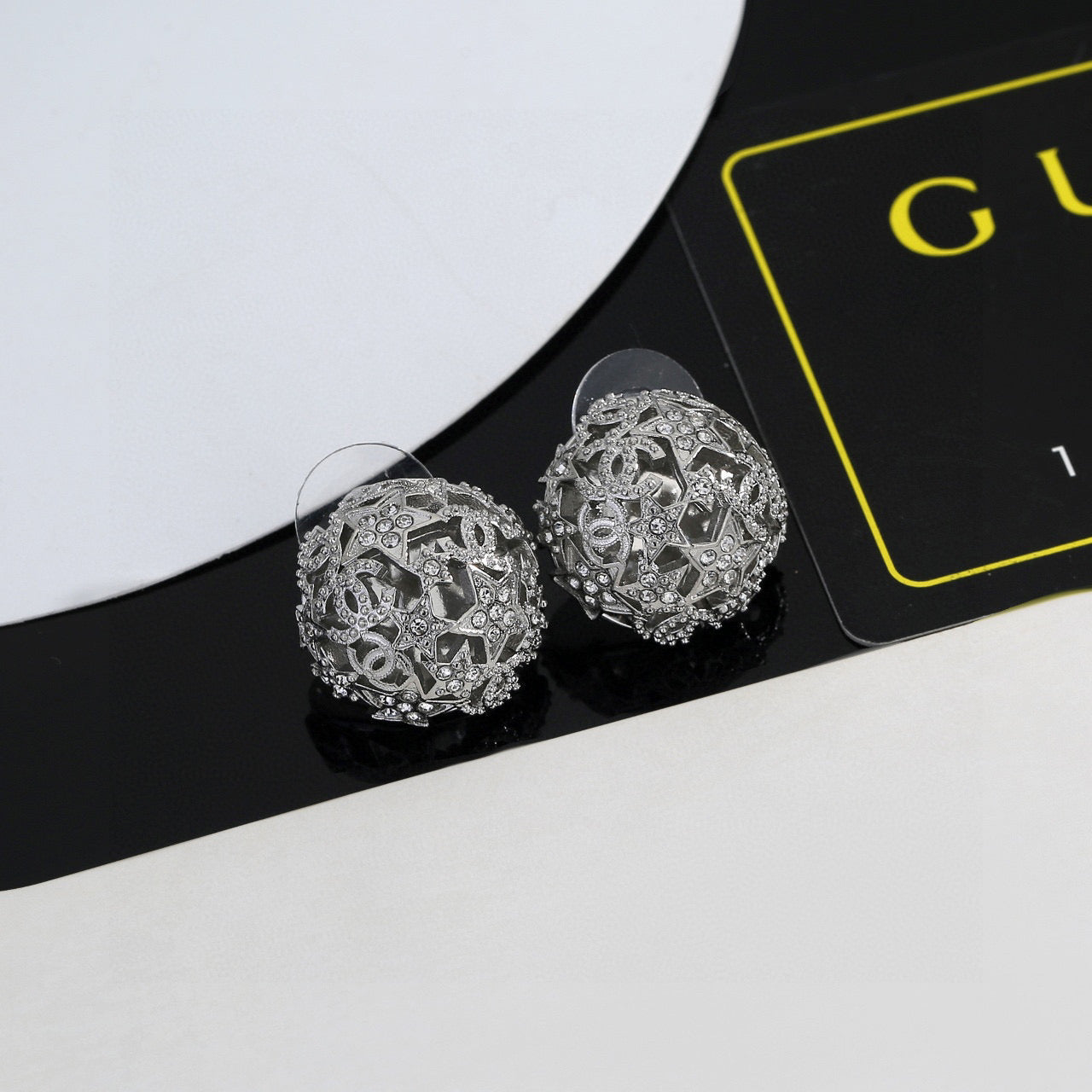Star Stud Earrings in Gold-Tone – Star Detail – Design 003 side detail