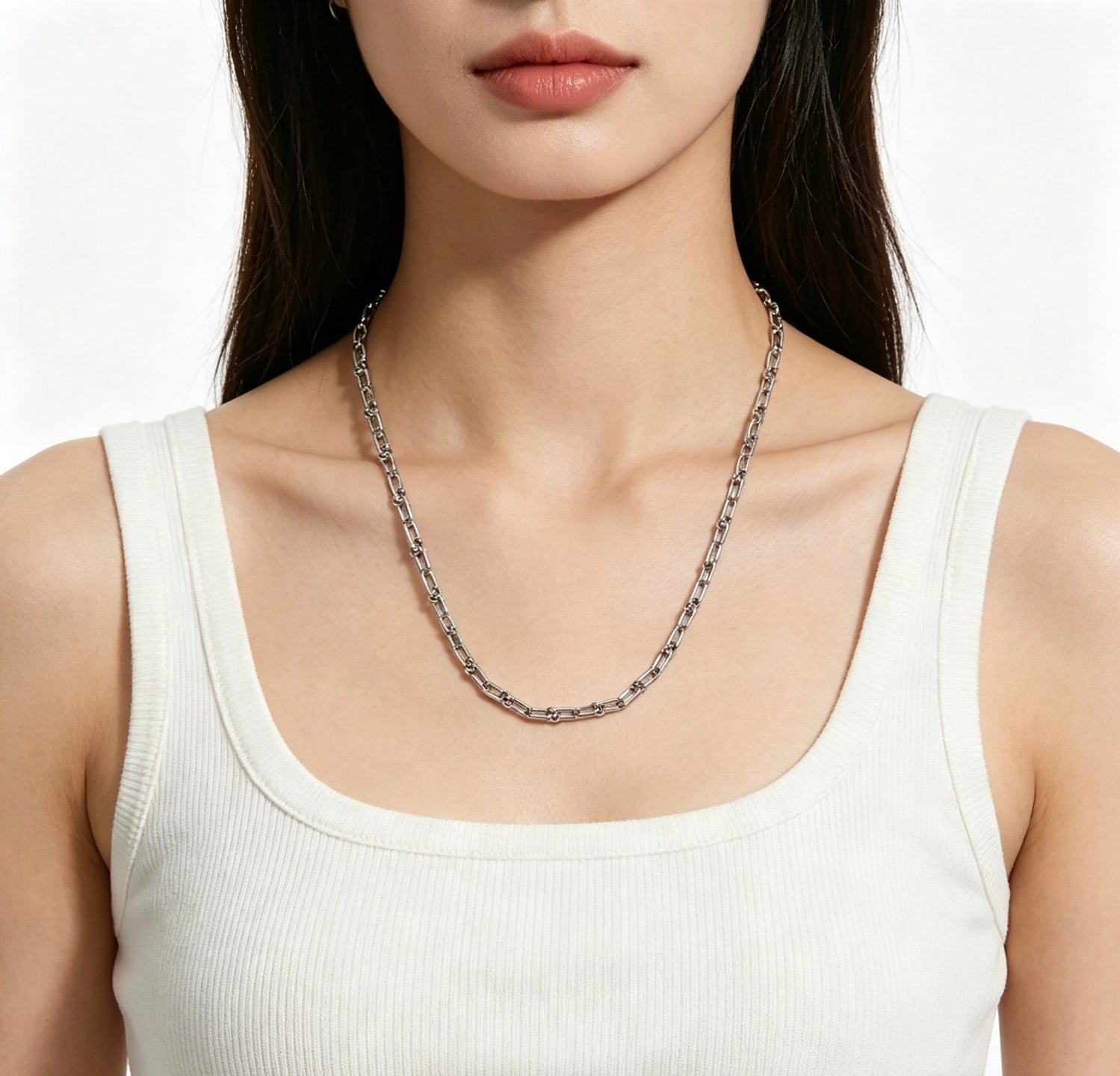 Geometric Emblem Pendant Necklace in Polished Metal-Tone – Design 008 main product view