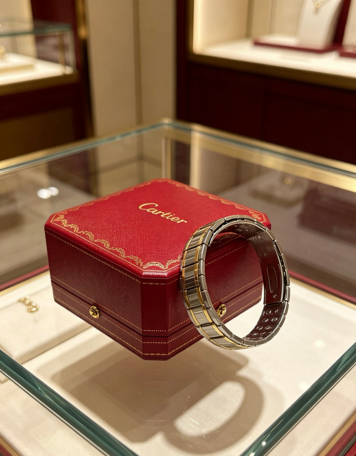Sculptural Statement Bracelet in Gold-Tone – Design 34 front view