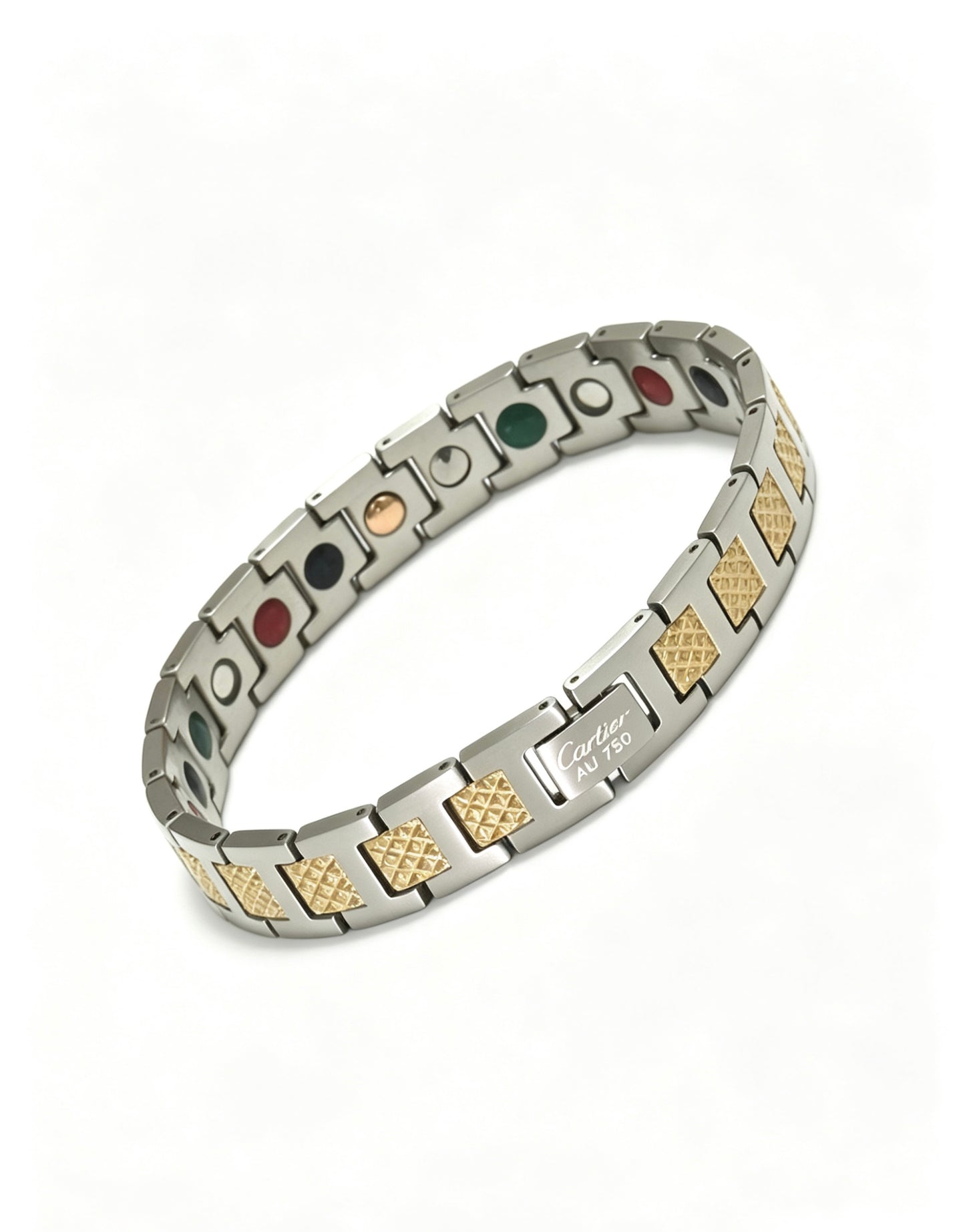 Sculptural Statement Bracelet in Gold-Tone – Design 31 front view