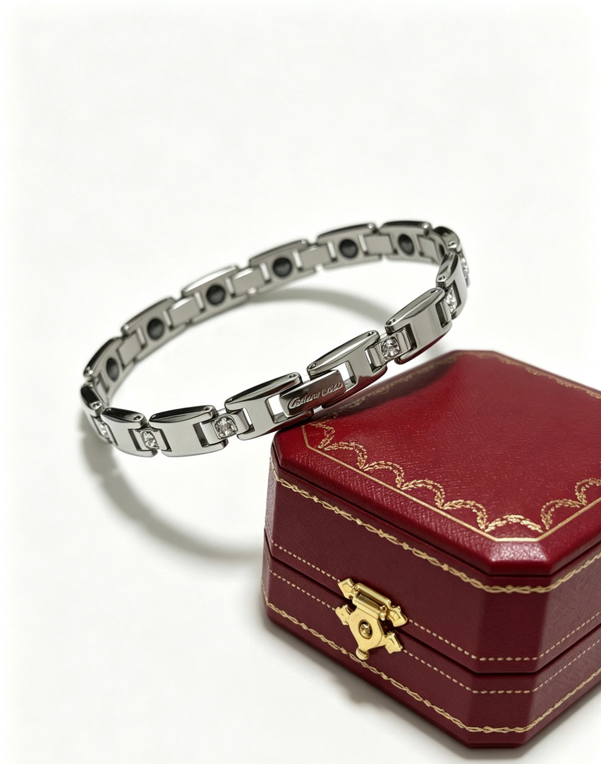 Sculptural Statement Bracelet in Gold-Tone – Design 29 front view