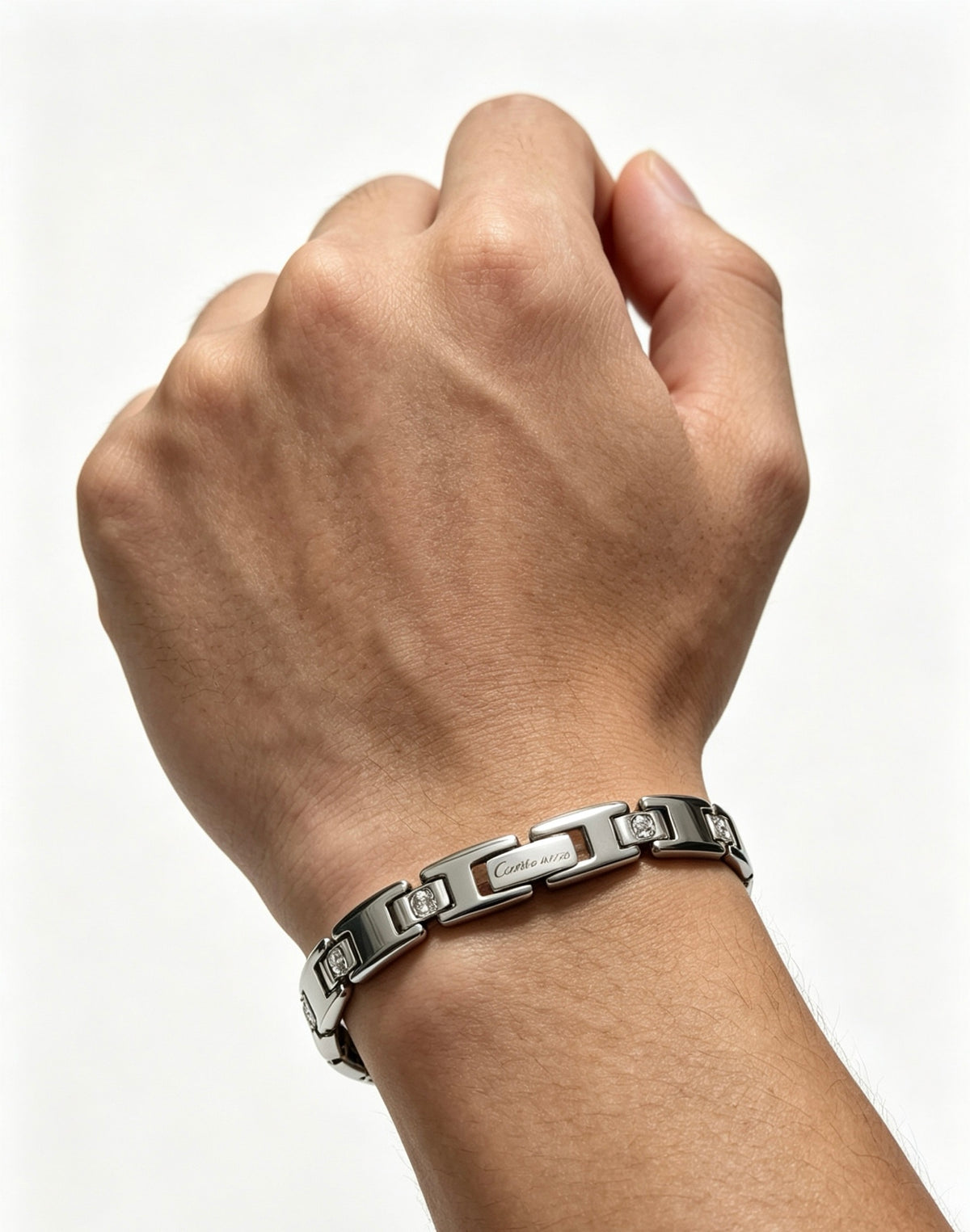 Sculptural Statement Bracelet in Gold-Tone – Design 29 styled view