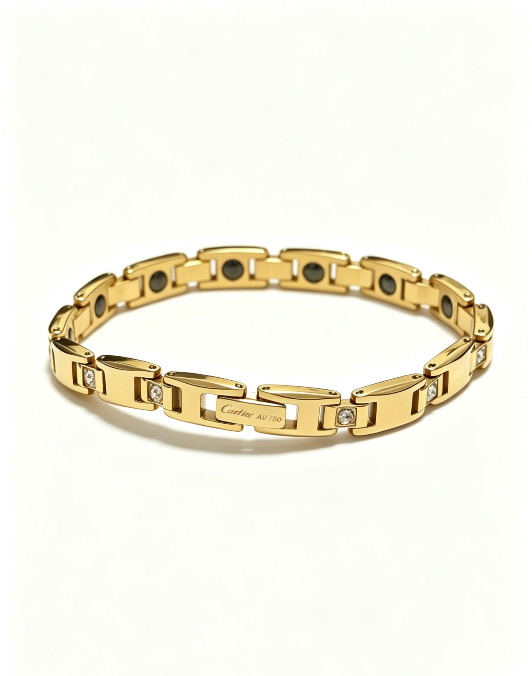 Sculptural Statement Bracelet in Gold-Tone – Design 28 side detail