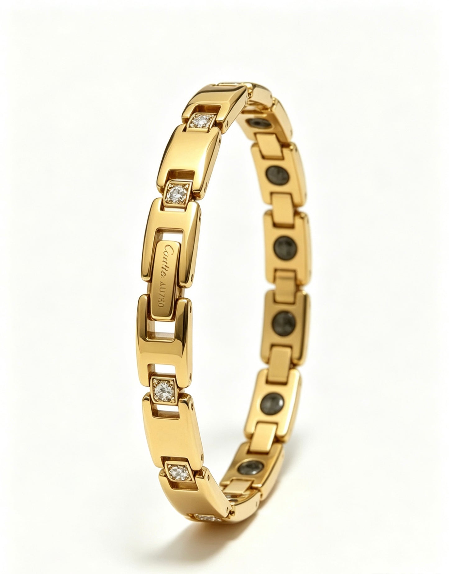 Sculptural Statement Bracelet in Gold-Tone – Design 28 detail view
