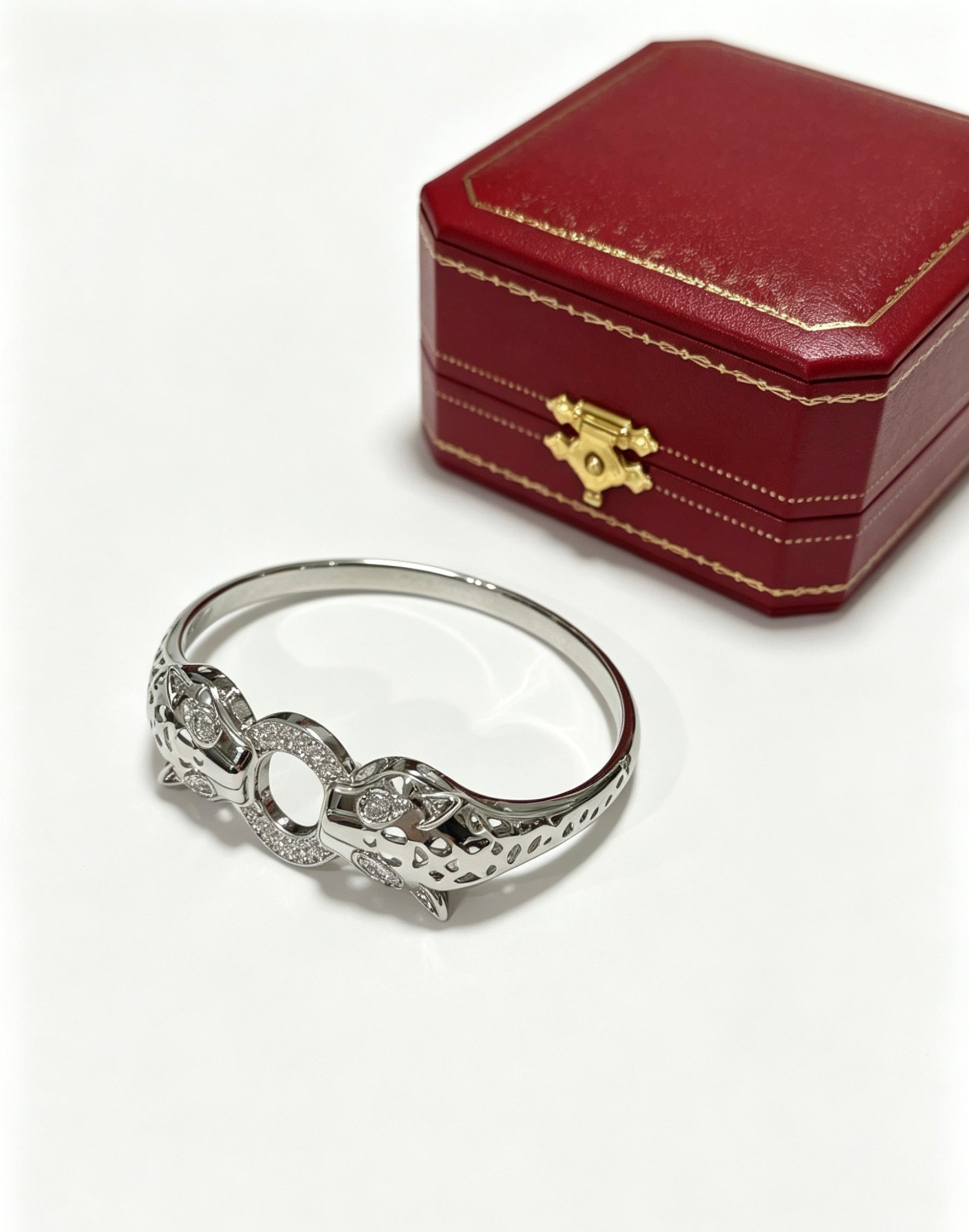 Sculptural Statement Bracelet in Gold-Tone – Design 27 front view