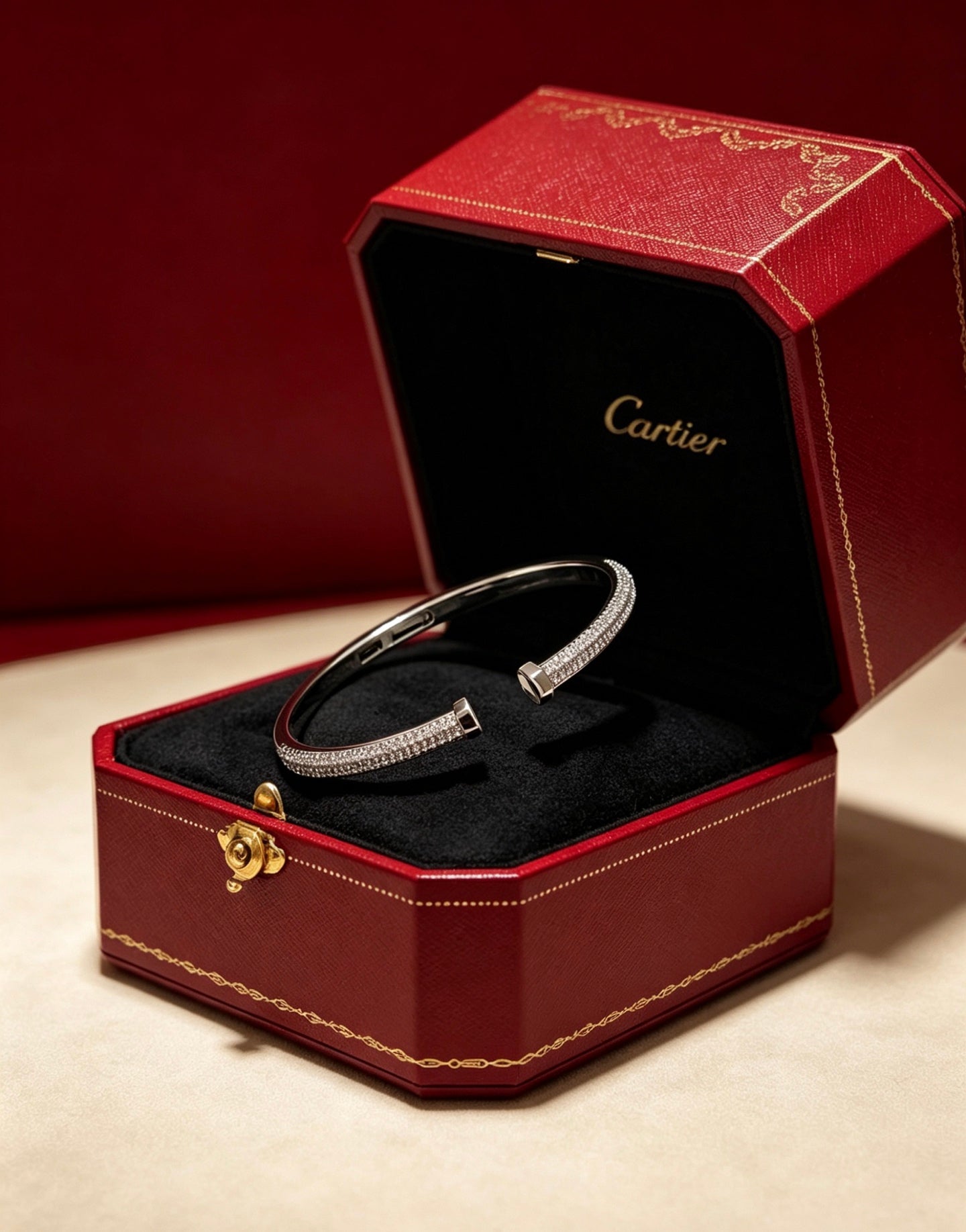 Sculptural Statement Bracelet in Gold-Tone – Design 22 side detail