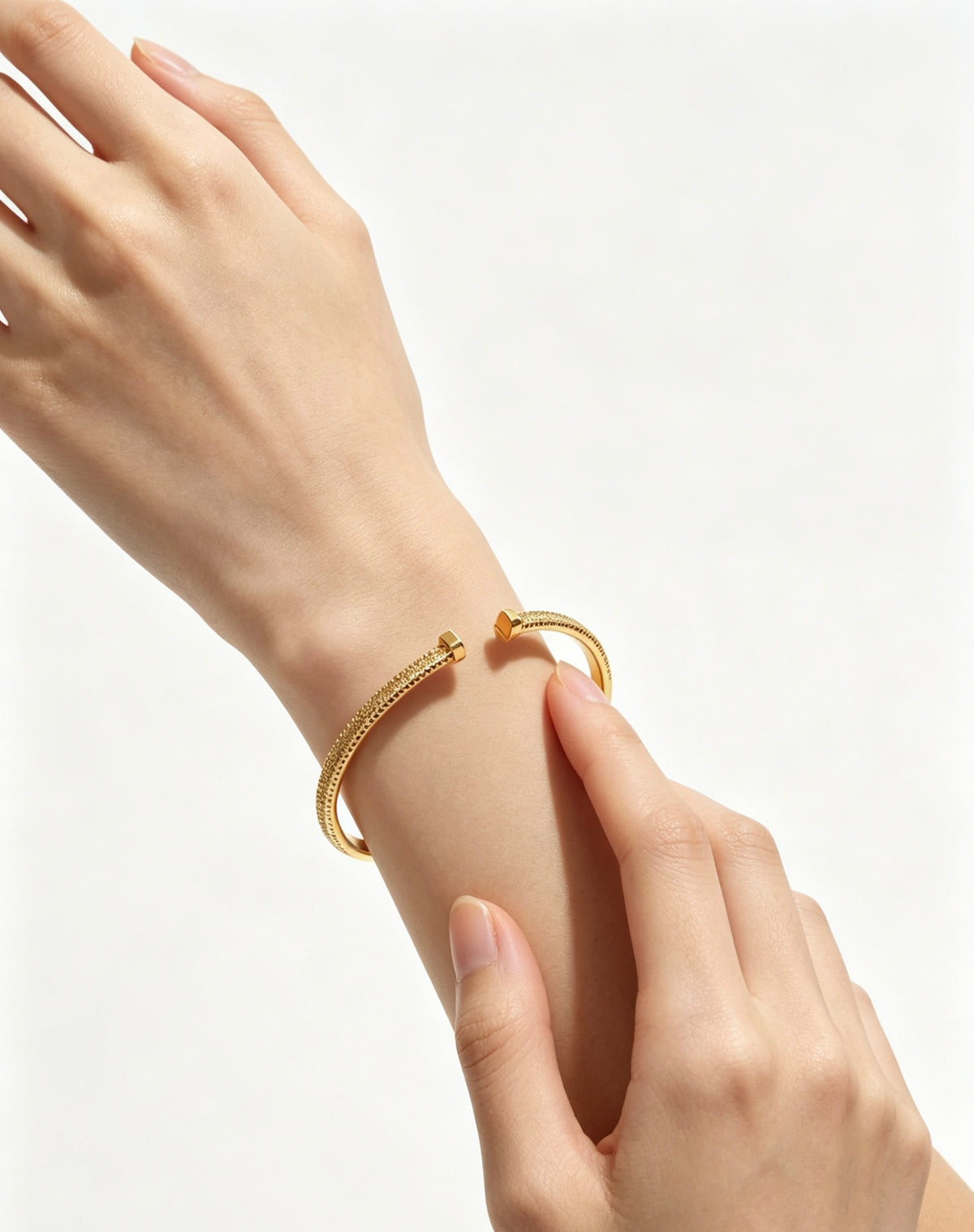 Sculptural Statement Bracelet in Gold-Tone – Design 23 main product view