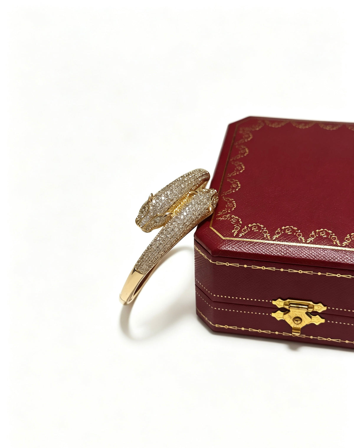 Sculptural Statement Bracelet in Gold-Tone – Design 25 front view