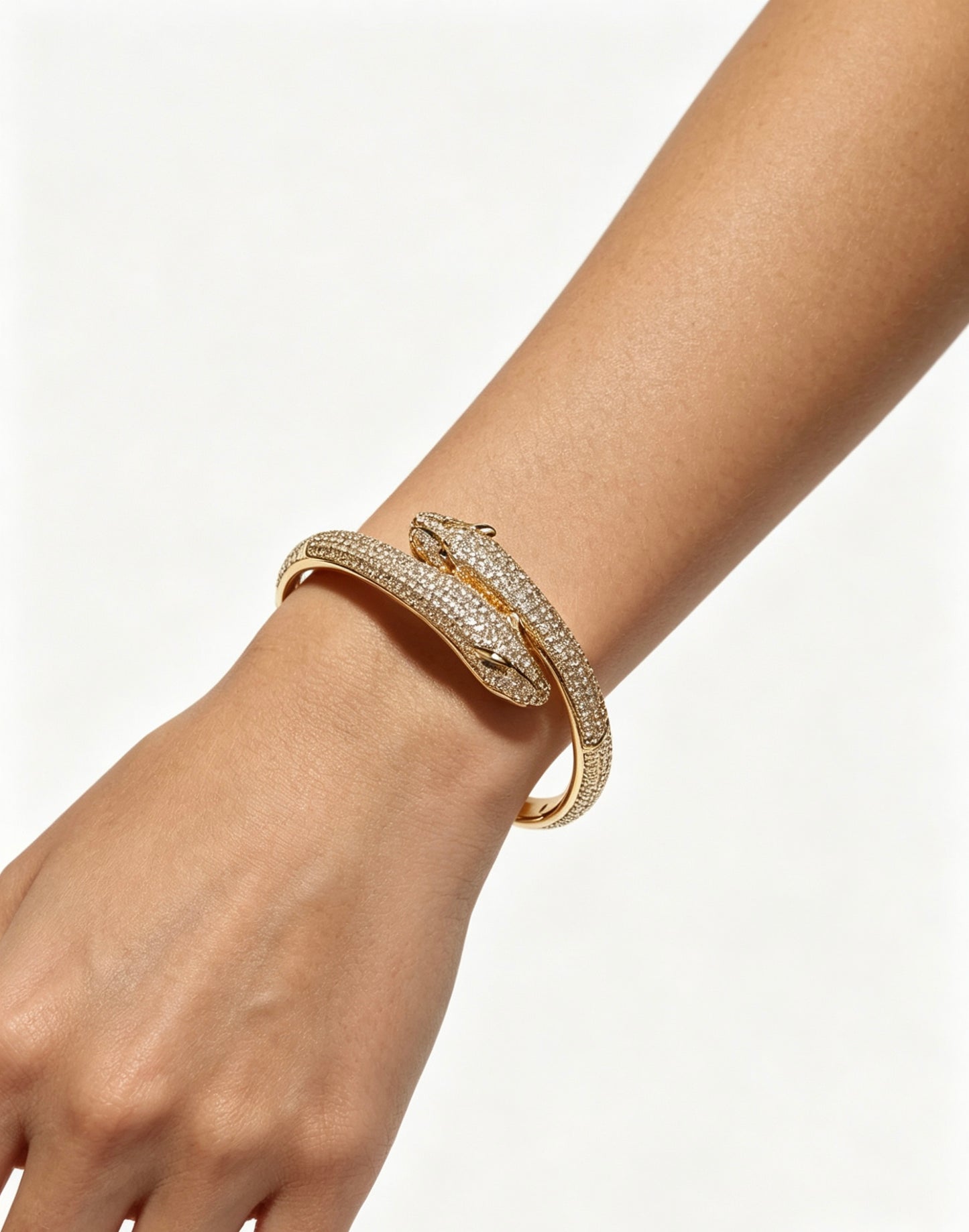 Sculptural Statement Bracelet in Gold-Tone – Design 25 styled view