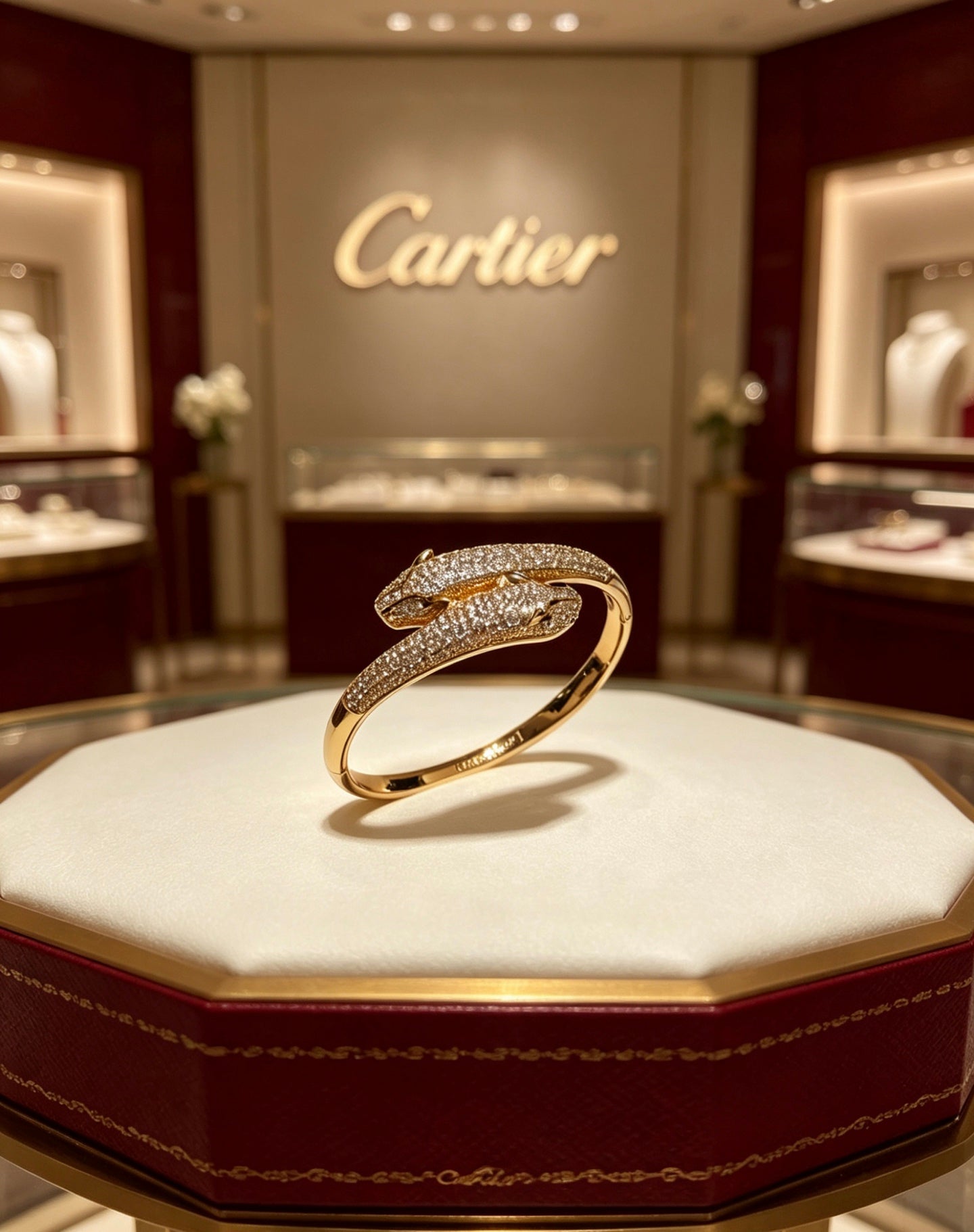 Sculptural Statement Bracelet in Gold-Tone – Design 25 close-up detail