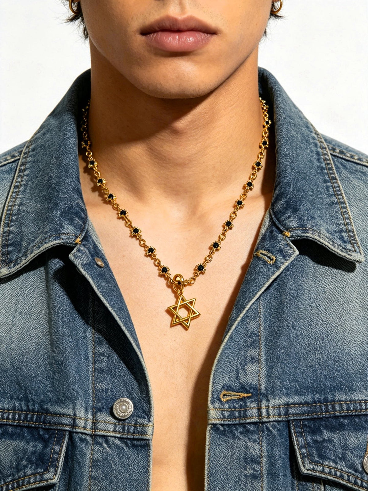 Cross Pendant Necklace in Antique Silver-Tone – Design 09 detail view