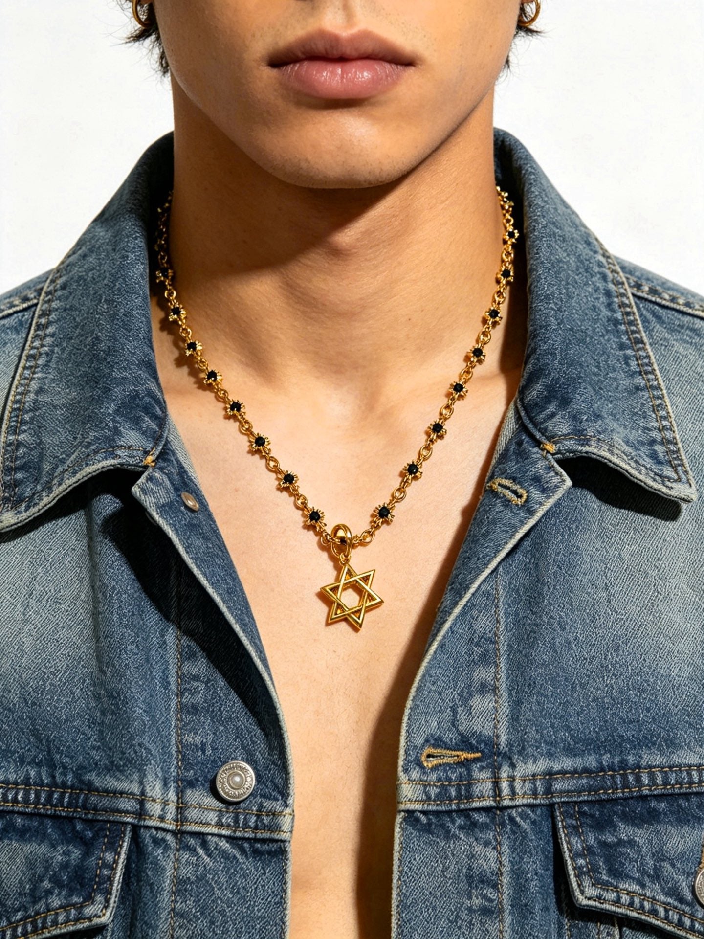 Cross Pendant Necklace in Antique Silver-Tone – Design 09 detail view