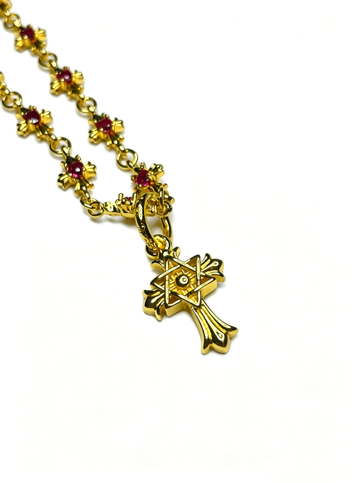 Cross Pendant Necklace in Antique Silver-Tone – Design 07 styled product view