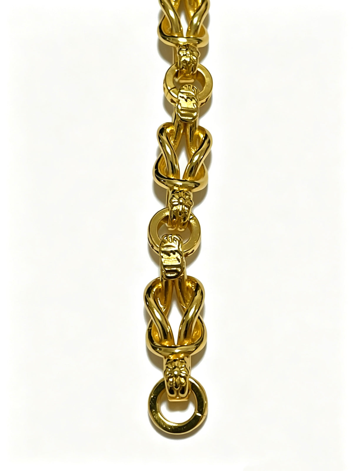 Signature Emblem Bracelet in Polished Metal-Tone – Design 017 styled product view