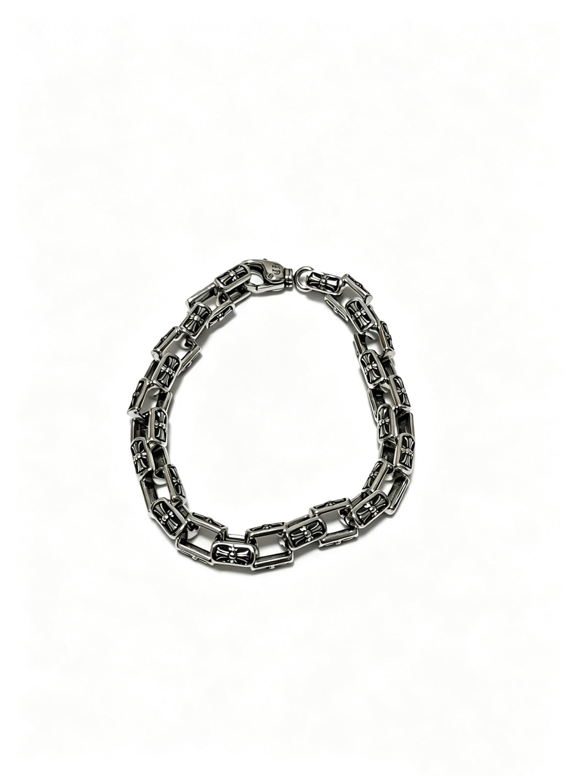 Signature Emblem Bracelet in Polished Metal-Tone – Design 016 main product view