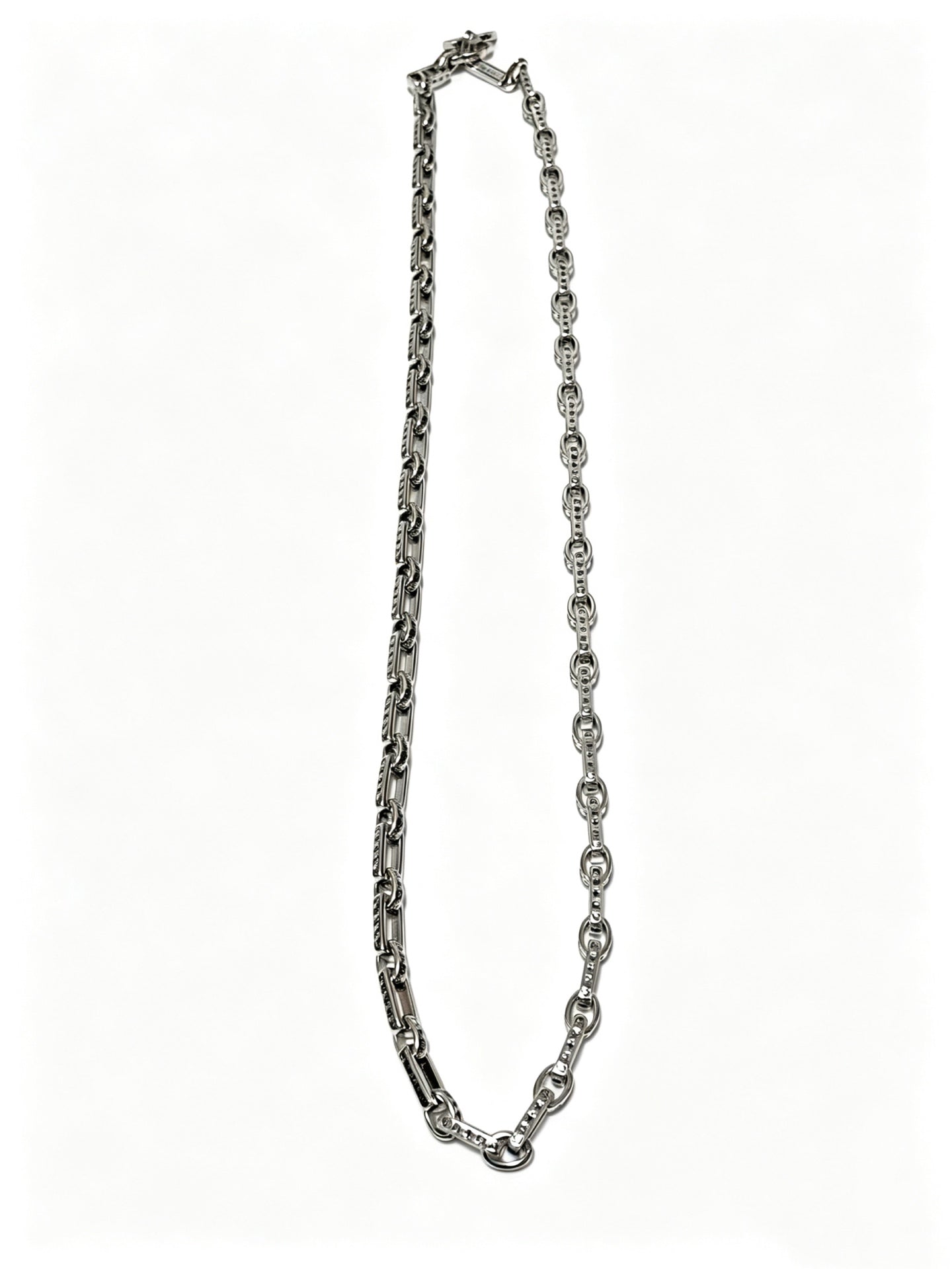 Cross Pendant Necklace in Antique Silver-Tone – Design 05 detail view