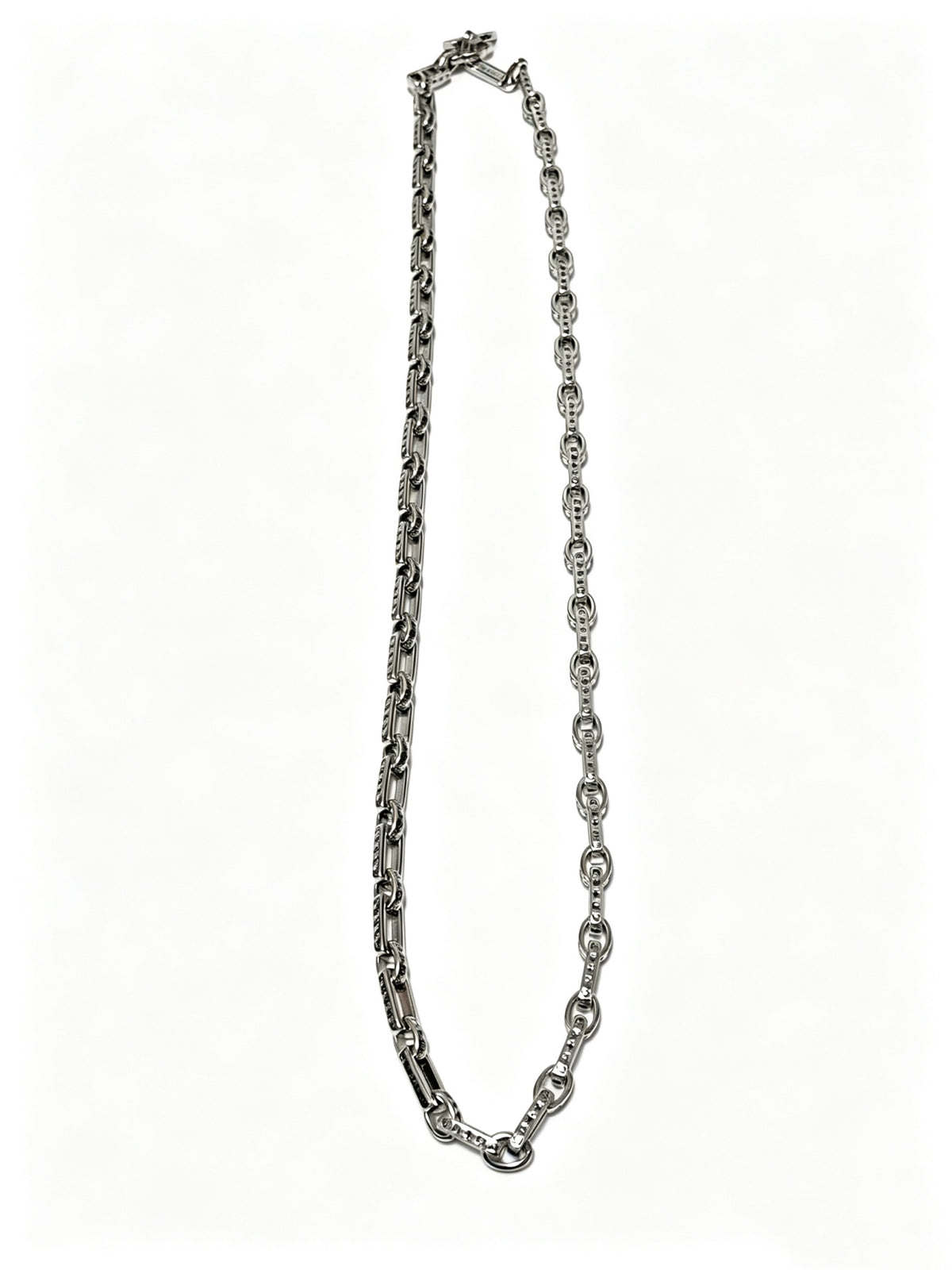 Signature Emblem Pendant Necklace in Polished Metal-Tone – Design 025 detail view