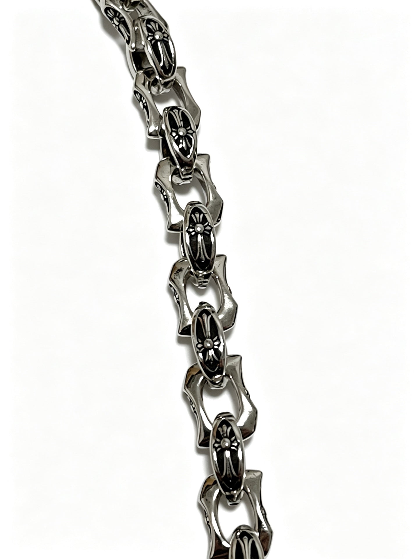 Signature Emblem Bracelet in Polished Metal-Tone – Design 015 styled product view