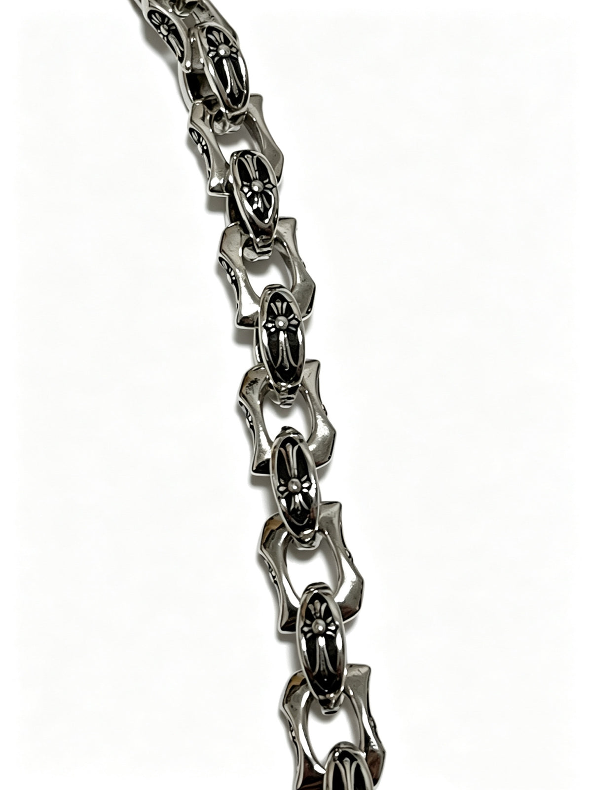 Signature Emblem Bracelet in Polished Metal-Tone – Design 015 styled product view