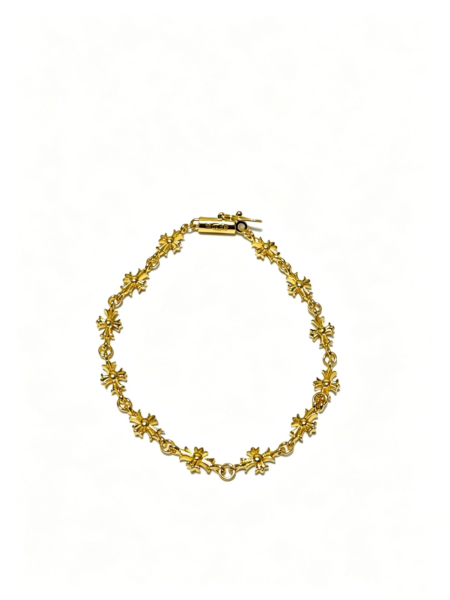 Signature Emblem Bracelet in Polished Metal-Tone – Design 014 main product view