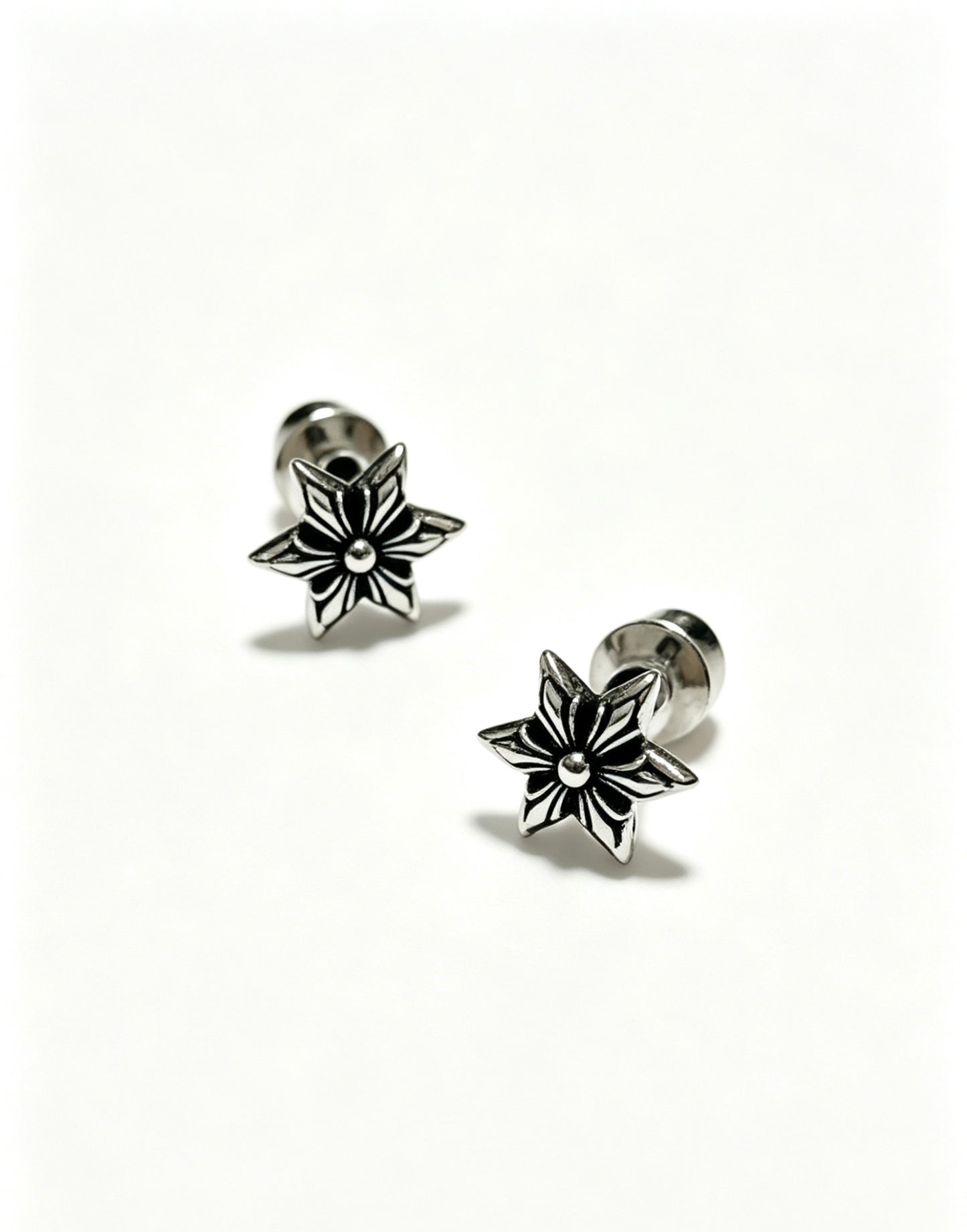 Cross Statement Earrings in Metal-Tone – Design 05 detail view
