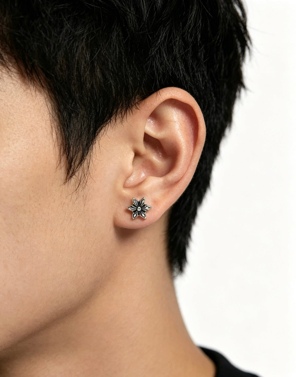 Cross Statement Earrings in Metal-Tone – Design 05 detail view