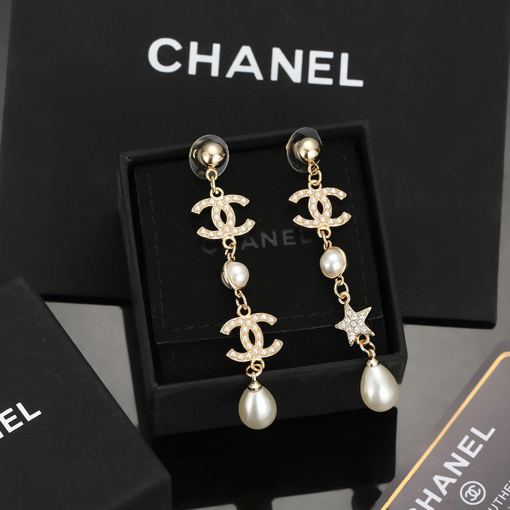 Signature Emblem Stud Earrings in Silver-Tone – Design 006 main product view