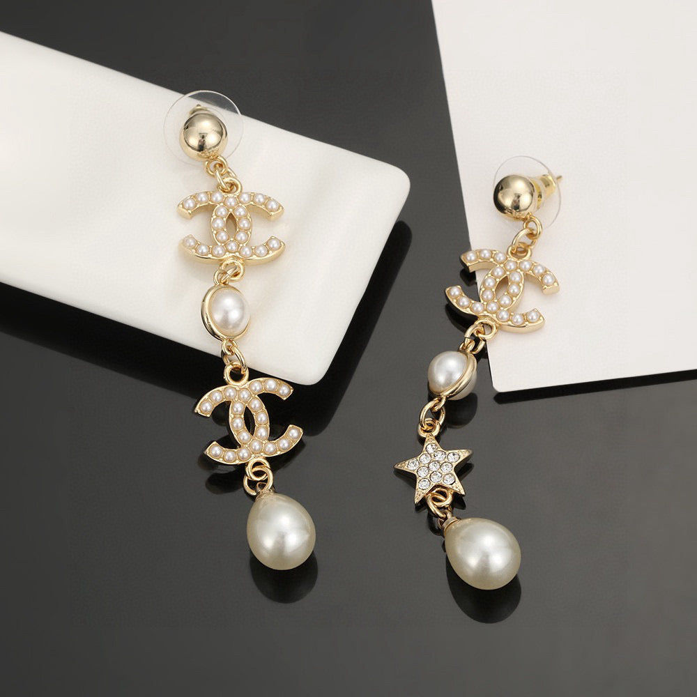 Signature Emblem Stud Earrings in Silver-Tone – Design 006 detail view