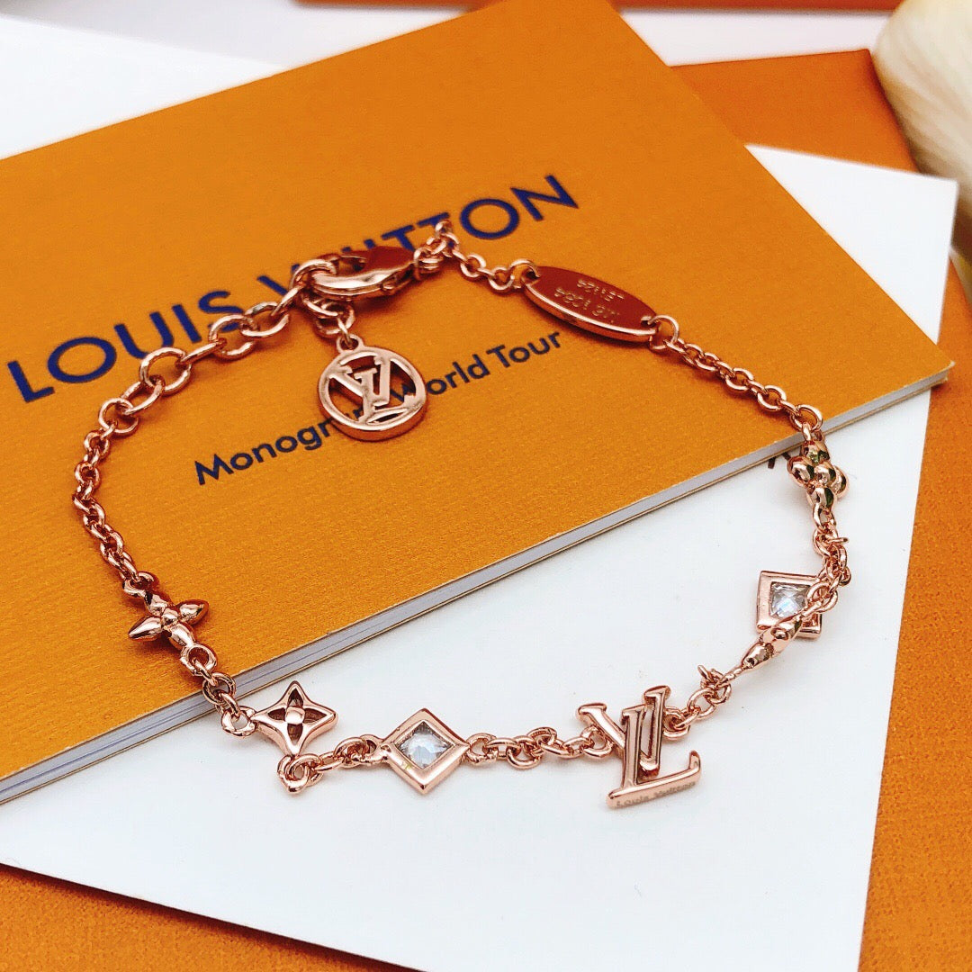Geometric Emblem Bracelet in Rose-Gold-Tone – Rose Gold Detail – Design 008 main product view