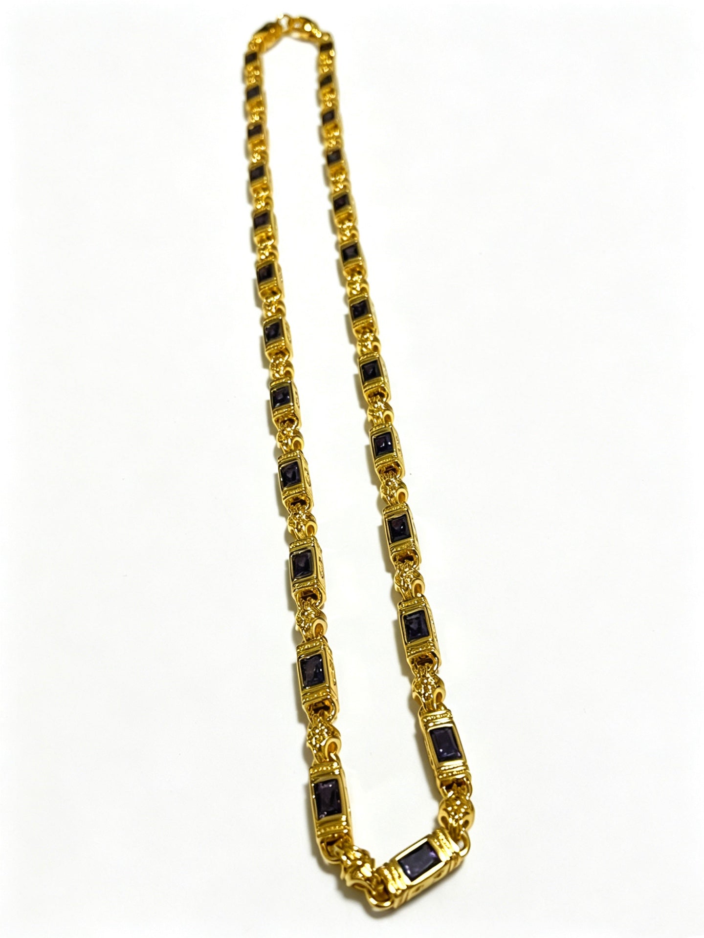 Signature Emblem Pendant Necklace in Polished Metal-Tone – Design 020 front product view