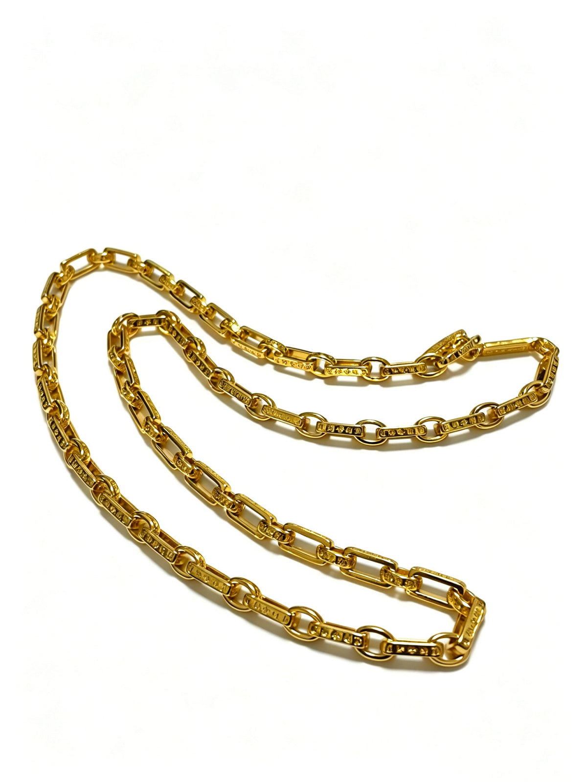 Signature Emblem Pendant Necklace in Polished Metal-Tone – Design 021 front product view