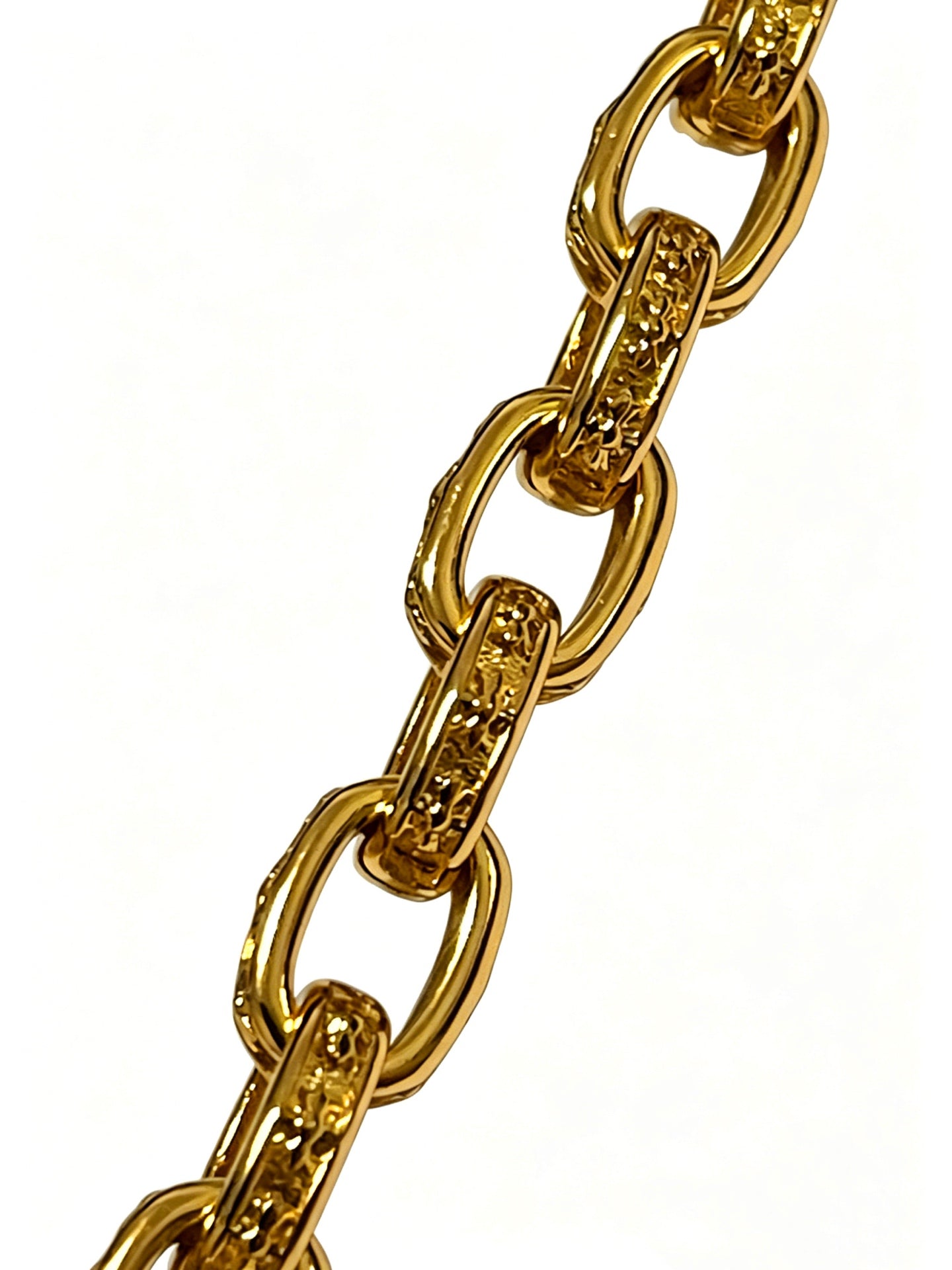 Signature Emblem Bracelet in Polished Metal-Tone – Design 011 close-up detail