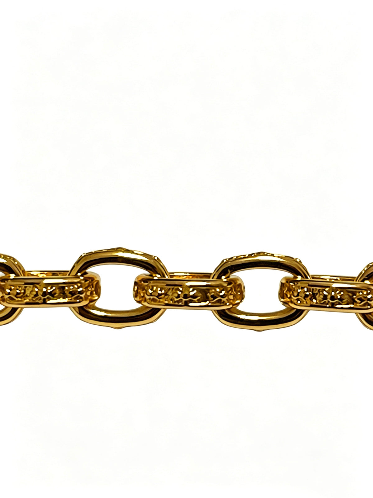 Cross Cuban-Link Bracelet in Antique Silver-Tone – Cuban Link – Design 08 side detail