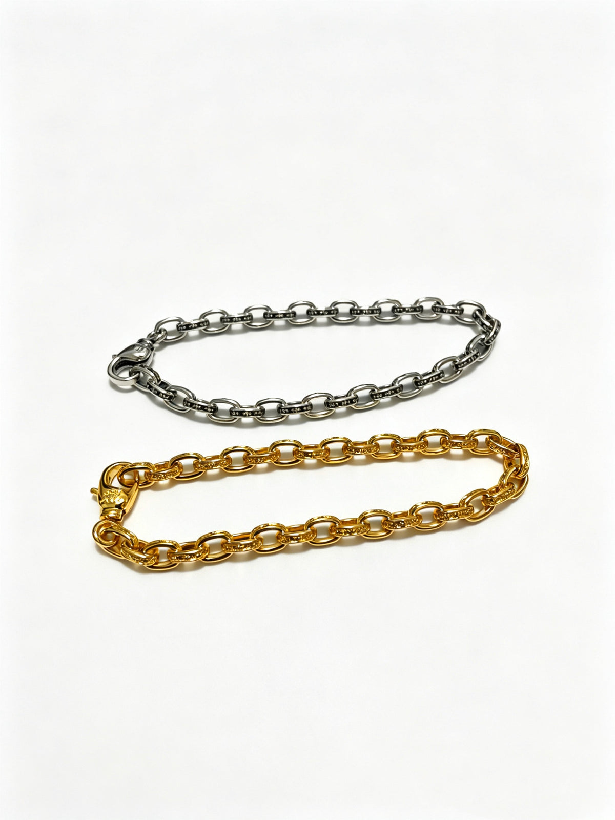 Cross Cuban-Link Bracelet in Antique Silver-Tone – Cuban Link – Design 08 main product view