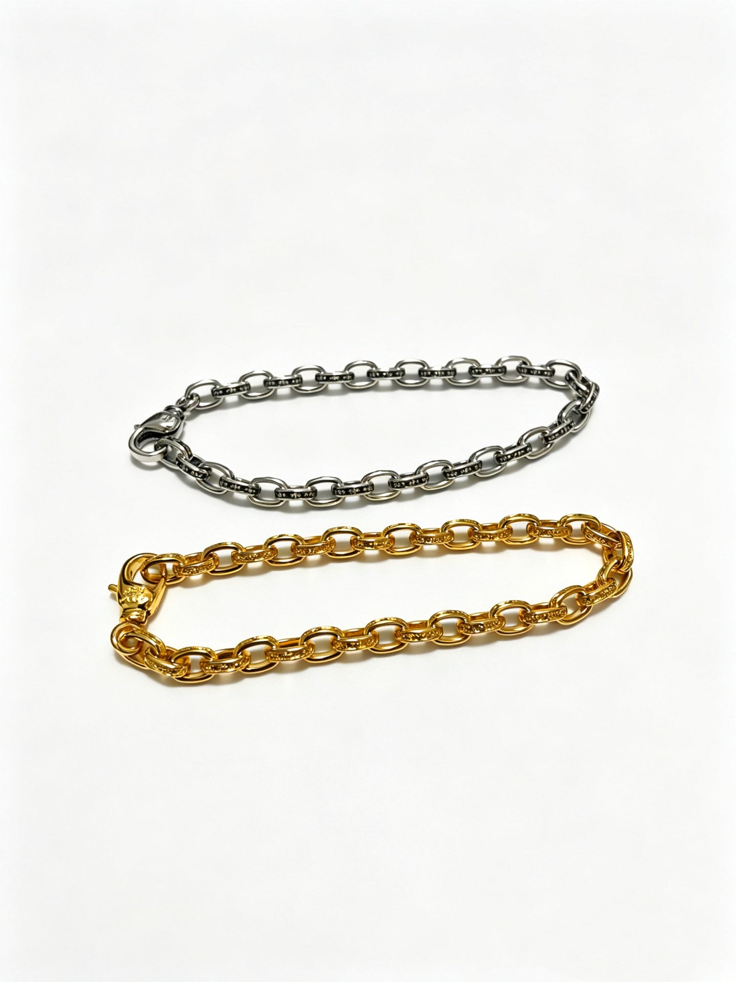 Cross Cuban-Link Bracelet in Antique Silver-Tone – Cuban Link – Design 08 main product view