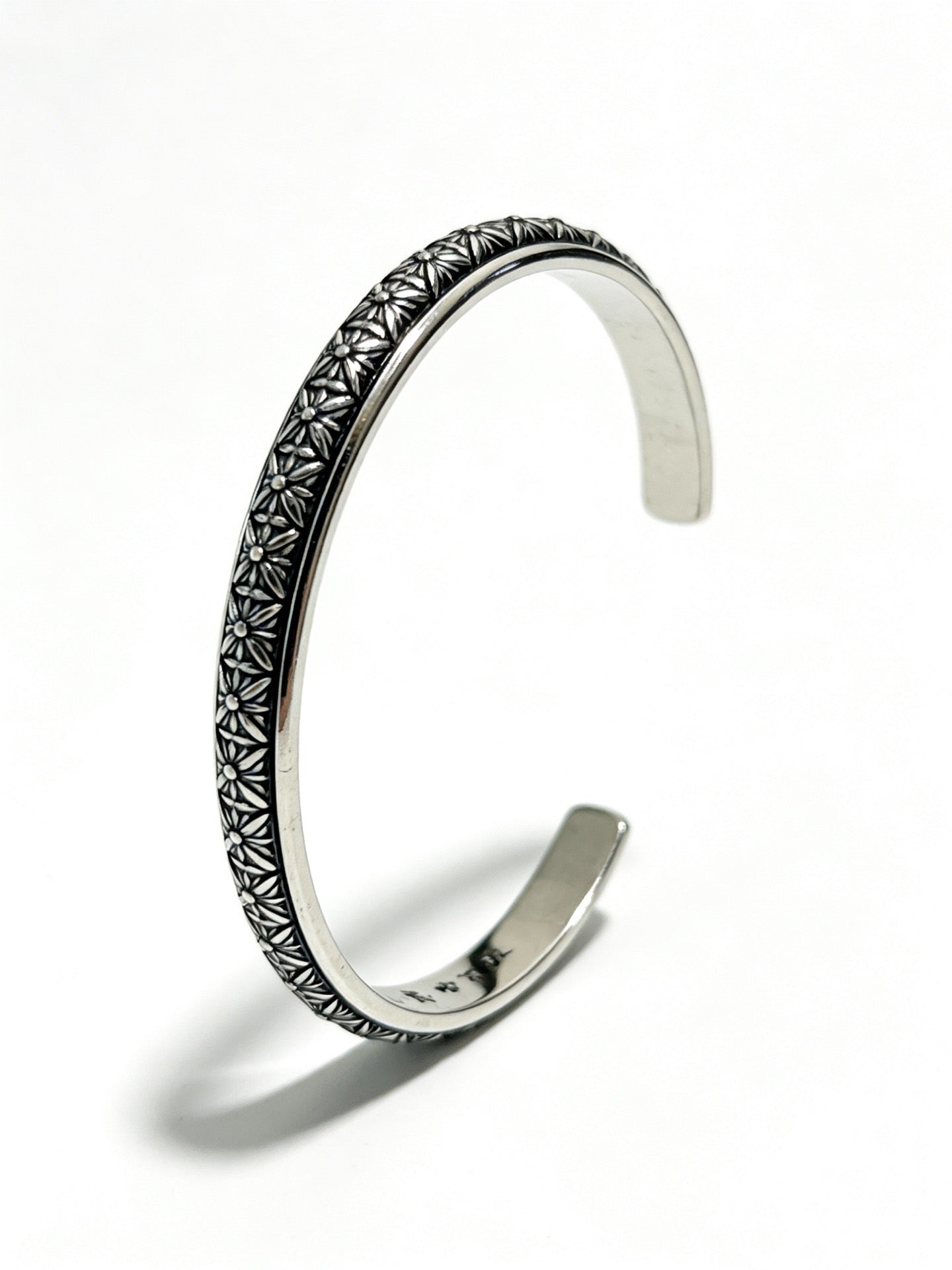 Signature Emblem Bangle in Polished Metal-Tone – Design 008 main product view