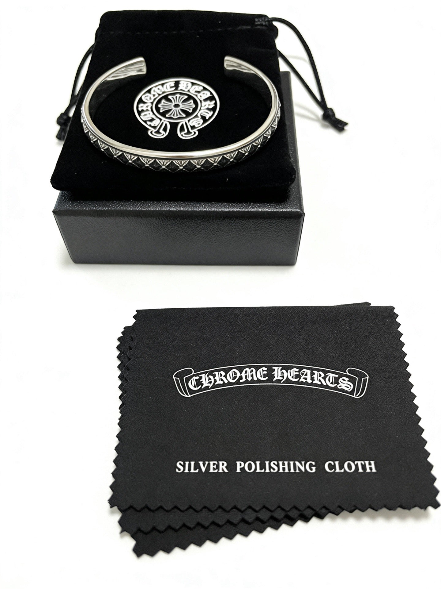 Signature Emblem Bangle in Polished Metal-Tone – Design 008 main product view