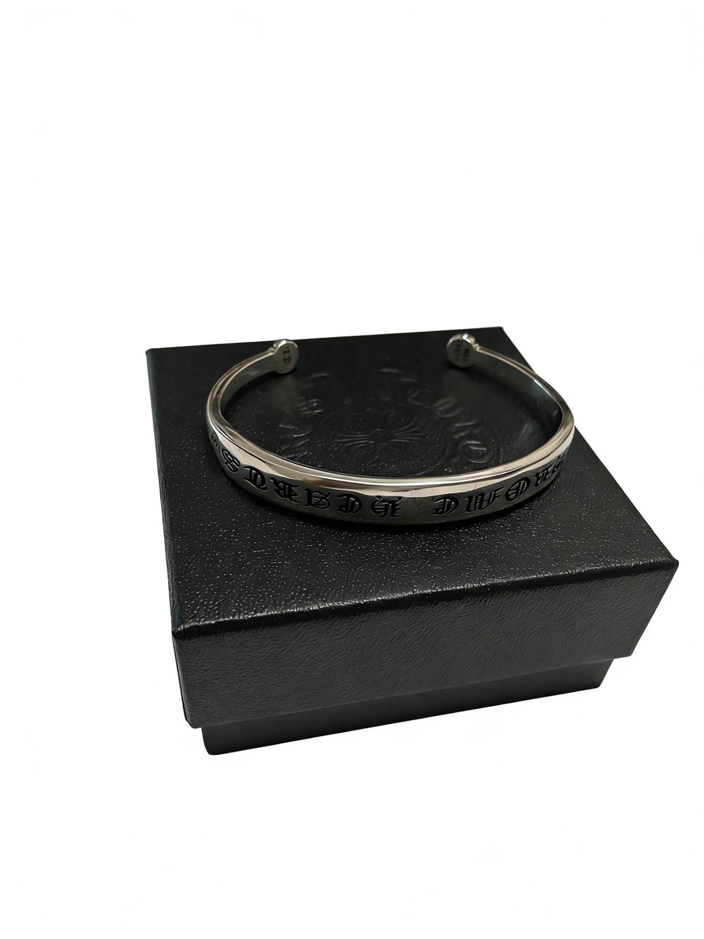 Signature Emblem Bangle in Polished Metal-Tone – Design 009 main product view